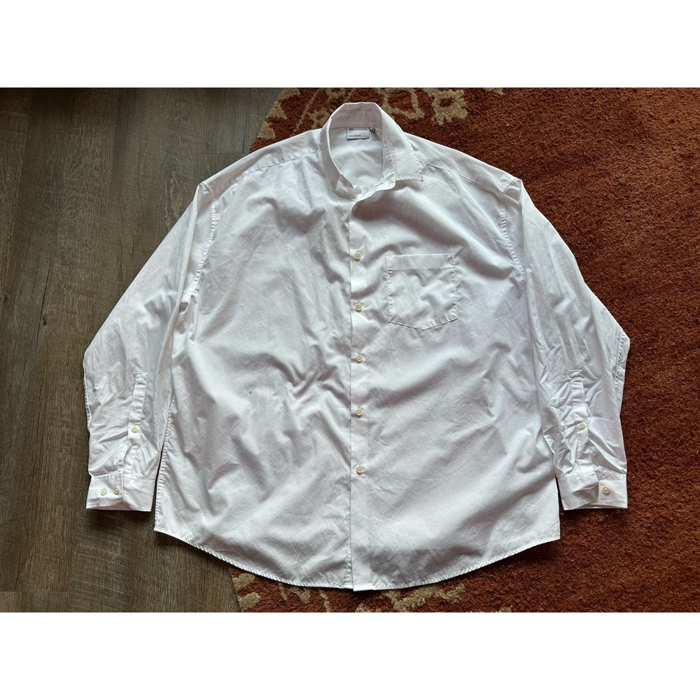 ASOS Design Men's White Button Up M Long Tall 38-40" Chest